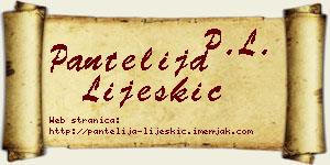 Pantelija Lijeskić vizit kartica
